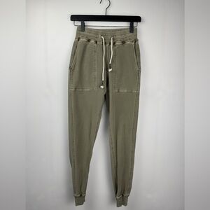 Faherty Women’s Cotton Blend Drawcord‎ Joggers w/pockets Faded Sage Green XS